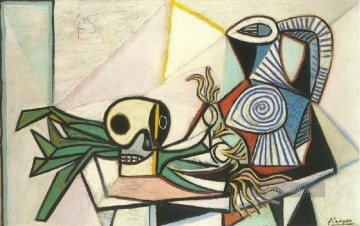  pablo - Poireaux kran et pichet 5 1945 Kubismus Pablo Picasso